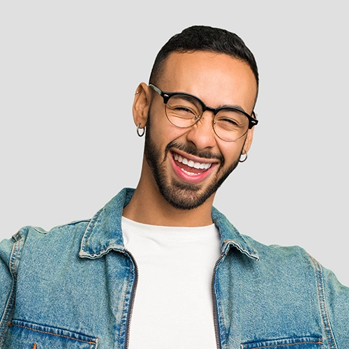 Young man happy