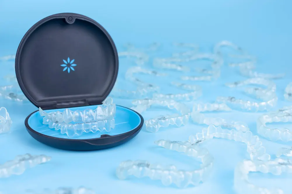 ‘A set of clear aligners with case’